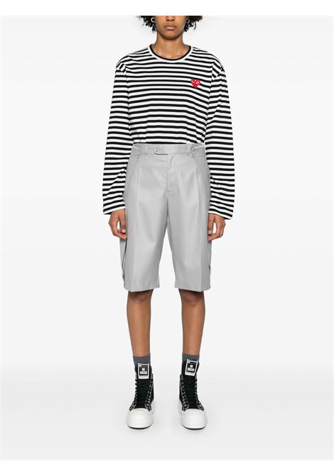l/s red emblem t-shirt unisex black COMME DES GARÇONS PLAY | AX-T164-0511